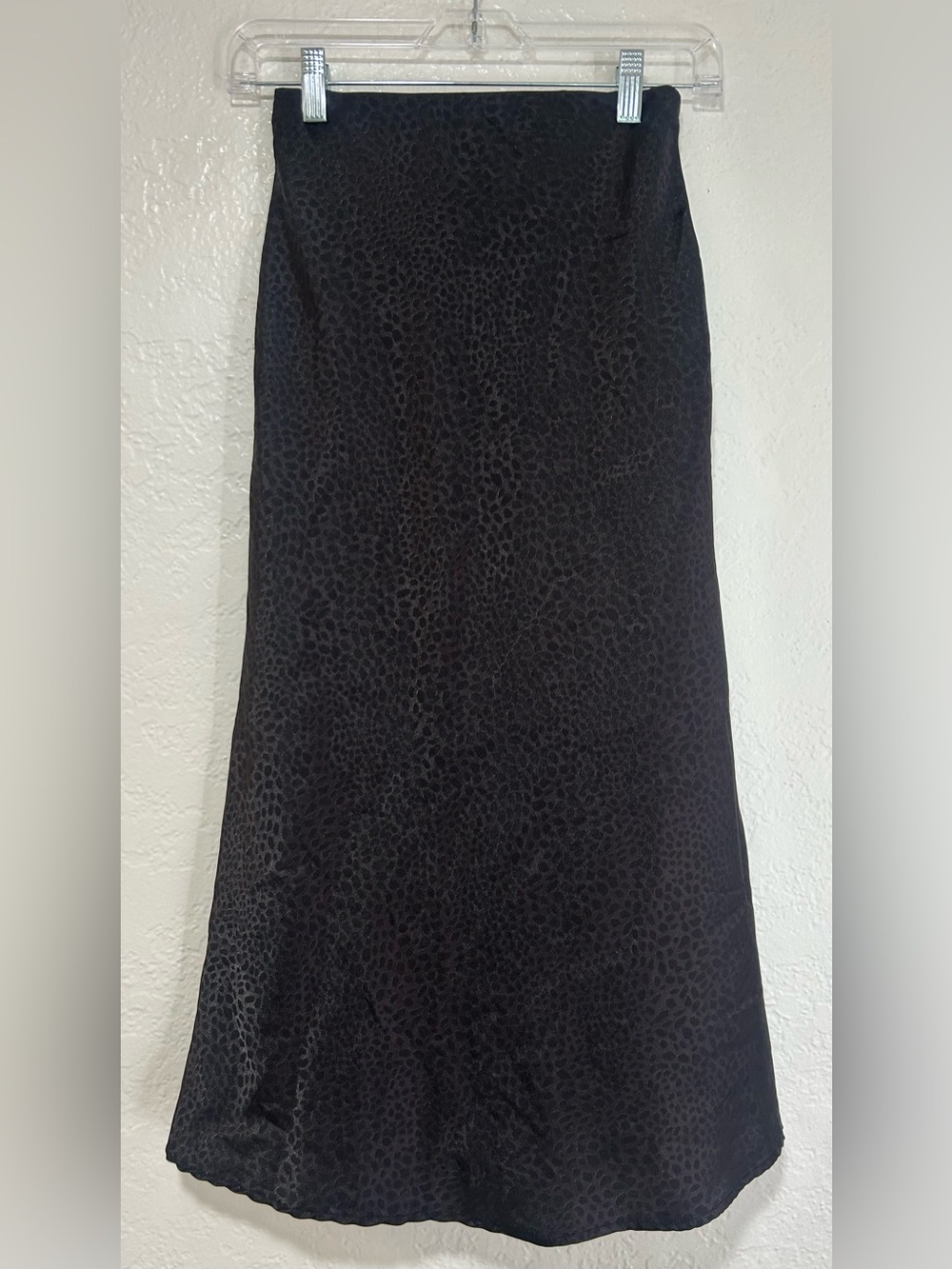Papermoon Black Leopard-Print Maxi Skirt